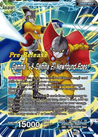 Image of Gamma 1 & Gamma 2 // Gamma 1 & Gamma 2, Newfound Foes (BT17-032) - Ultimate Squad PreRelease Cards