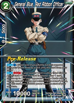 Image of General Blue, Red Ribbon Officer (BT17-039) - Ultimate Squad PreRelease Cards