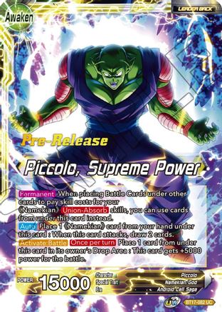 Image of Piccolo // Piccolo, Supreme Power (BT17-082) - Ultimate Squad PreRelease Cards