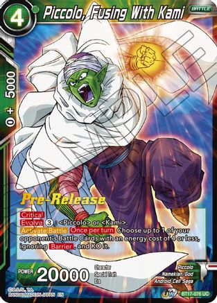 Image of Piccolo, Fusing With Kami (BT17-076) - Ultimate Squad PreRelease Cards