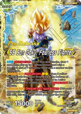 Image of Son Goku // SS Son Goku, Fearless Fighter (BT17-081) - Ultimate Squad PreRelease Cards