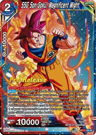 Image of SSG Son Goku, Magnificent Might (BT17-138) - Ultimate Squad PreRelease Cards
