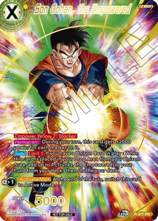 Image of Son Gohan, the Empowered (Gold Stamped) (P-377) - Promotion Cards Foil