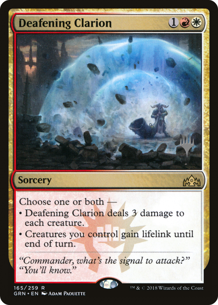 Image of Deafening Clarion (PPTHB-165P) - Guilds of Ravnica Promos