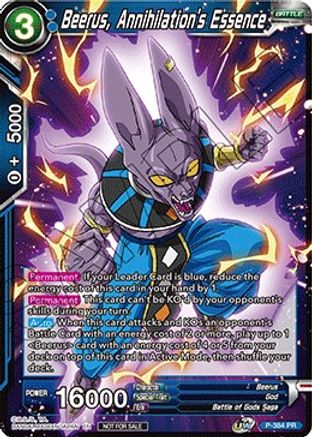 Image of Beerus, Annihilation's Essence (Tournament Pack Vol. 8) (P-384) - Tournament Promotion Cards