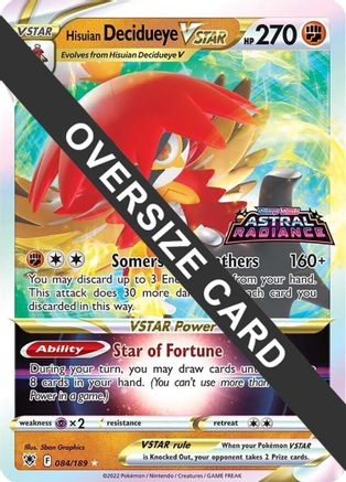 Image of Hisuian Decidueye VSTAR 084/189  - Holofoil Jumbo Cards - Promo