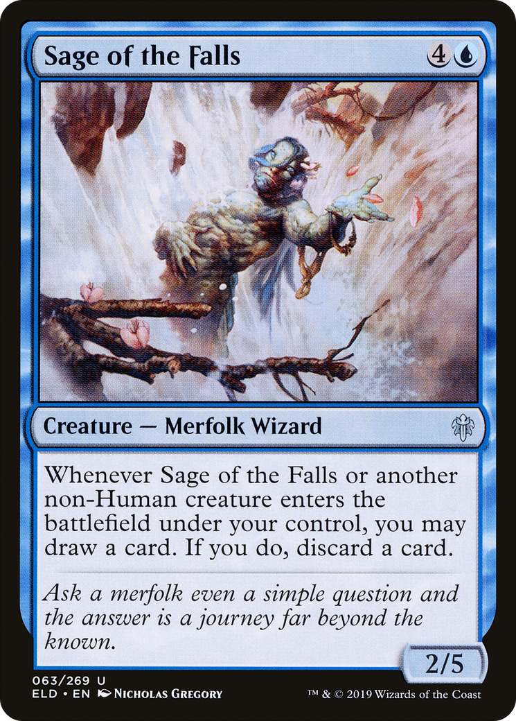 Image of Sage of the Falls (ELD-063) - Throne of Eldraine Foil
