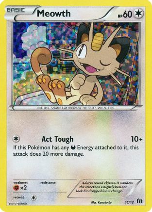 Image of Meowth 011/12  - Holofoil McDonalds Promos 2016 - Promo
