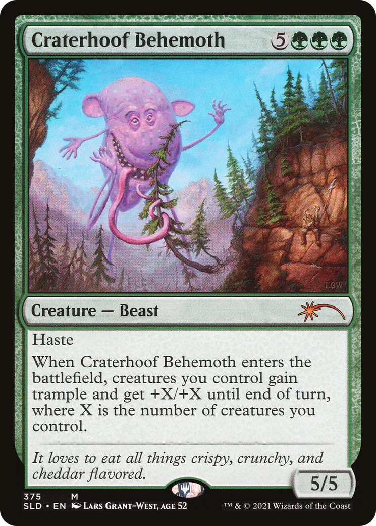 Image of Craterhoof Behemoth (375) (SLD-375) - Secret Lair Drop Foil
