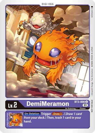 Image of DemiMeramon - BT3-006 (Winner Pack New Awakening) (BT3-006) - Release Special Booster 1.0