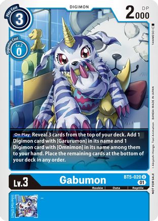 Image of Gabumon - BT5-020 (Winner Pack New Awakening) (BT5-020) - Battle of Omni
