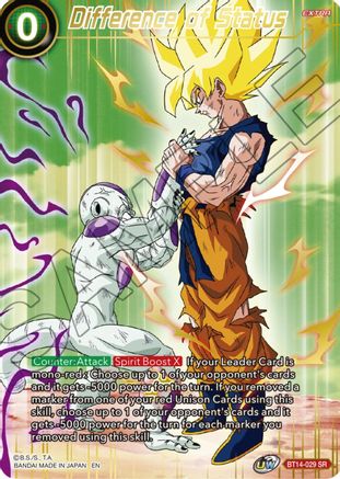 Image of Difference of Status (BT14-029) - Theme Selection History of Son Goku Foil