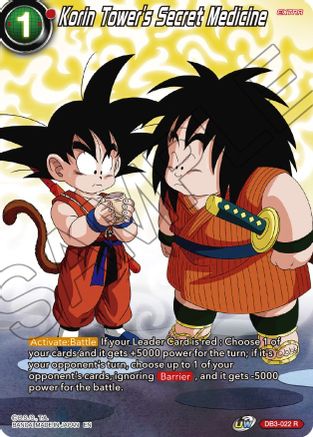 Image of Korin Tower's Secret Medicine (DB3-022) - Theme Selection History of Son Goku Foil
