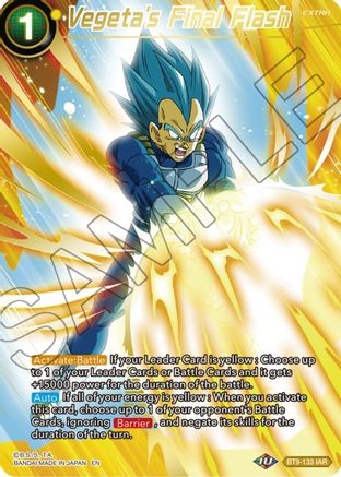Image of Vegeta's Final Flash (BT9-133) - Theme Selection History of Vegeta Foil
