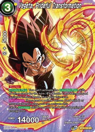 Image of Vegeta, Prideful Transformation (BT10-105) - Theme Selection History of Vegeta Foil