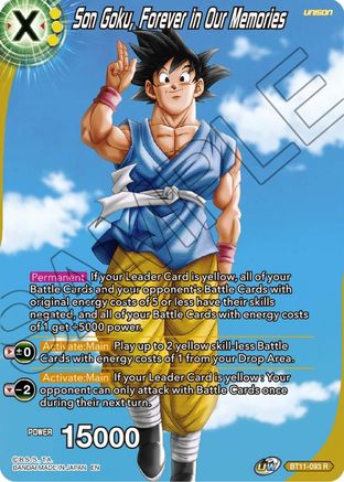 Image of Son Goku, Forever in Our Memories (BT11-093) - Theme Selection History of Son Goku Foil