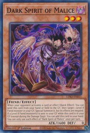Image of Dark Spirit of Malice (LDS3-EN011) - Legendary Duelists: Season 3 1st Edition