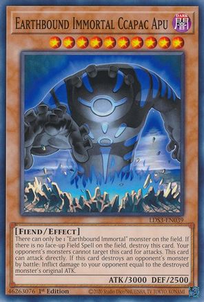 Image of Earthbound Immortal Ccapac Apu (LDS3-EN039) - Legendary Duelists: Season 3 1st Edition