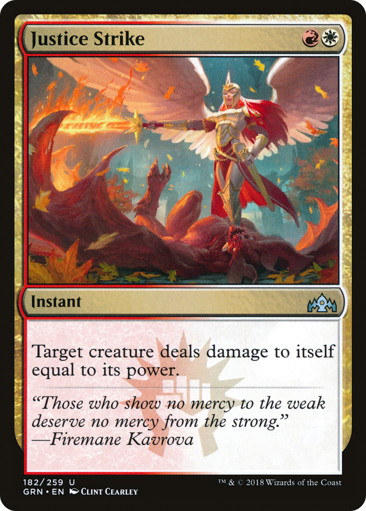 Image of Justice Strike (GRN-182) - Guilds of Ravnica Foil