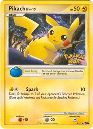 Image of Pikachu (Pokemon Day Stamped) 009  POP Series 6 - Common