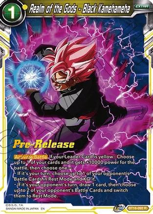 Image of Realm of the Gods - Black Kamehameha (BT16-092) - Realm of the Gods PreRelease Cards