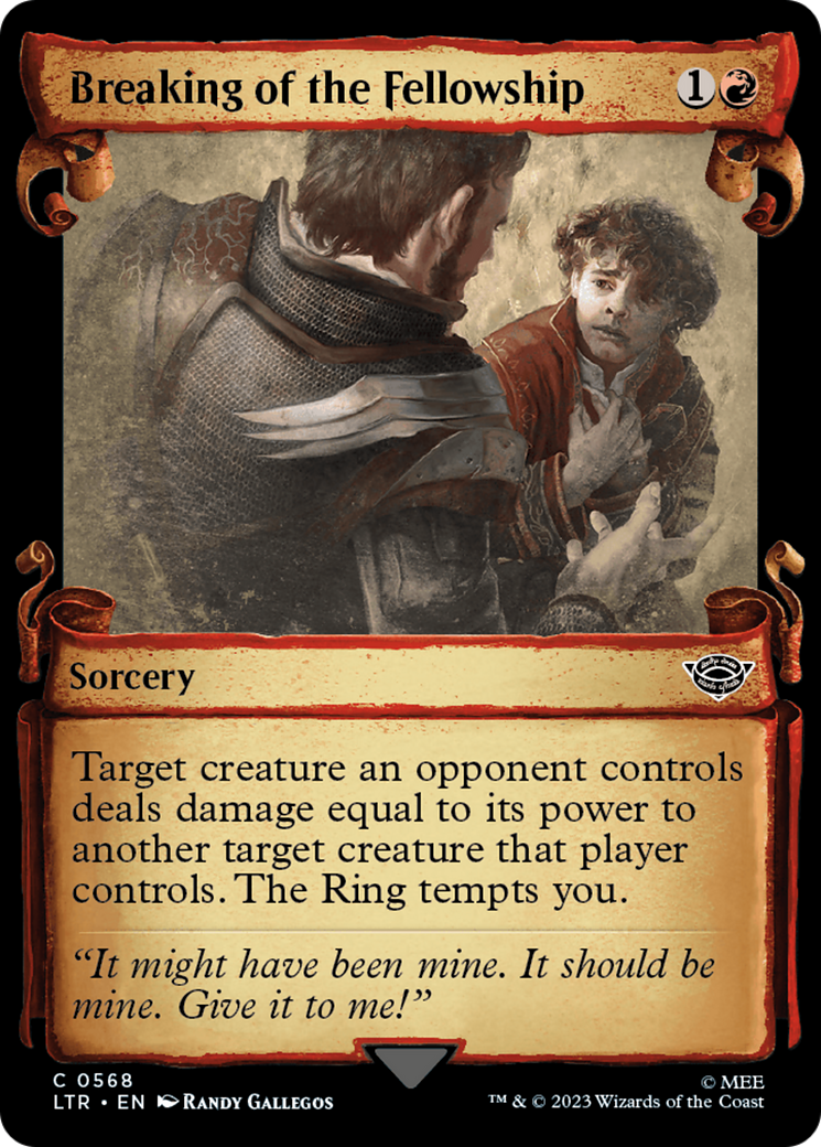 Image of Breaking of the Fellowship (Showcase Scrolls) (LTR-568) - The Lord of the Rings: Tales of Middle-earth: (Showcase) Foil