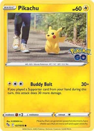 Image of Pikachu (27) 027/078  Pokemon GO - Common