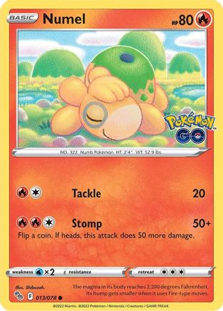 Image of Numel 013/078  Pokemon GO - Common