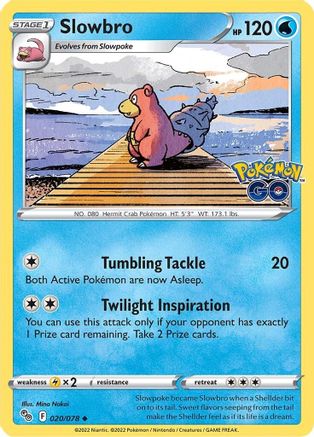 Image of Slowbro 020/078  - Reverse Holofoil Pokemon GO - Uncommon