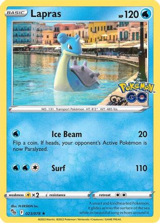 Image of Lapras 023/078  - Holofoil Pokemon GO - Holo Rare