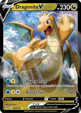 Image of Dragonite V 049/078  - Holofoil Pokemon GO - Ultra Rare