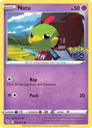 Image of Natu 032/078  Pokemon GO - Common