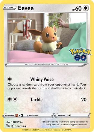 Image of Eevee 054/078  Pokemon GO - Common