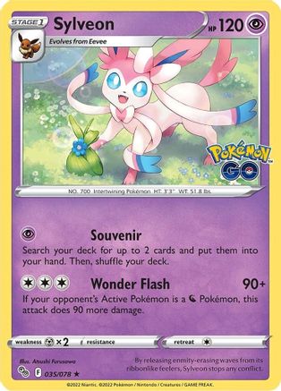 Image of Sylveon 035/078  - Holofoil Pokemon GO - Holo Rare
