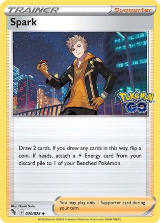Image of Spark 070/078  - Reverse Holofoil Pokemon GO - Uncommon