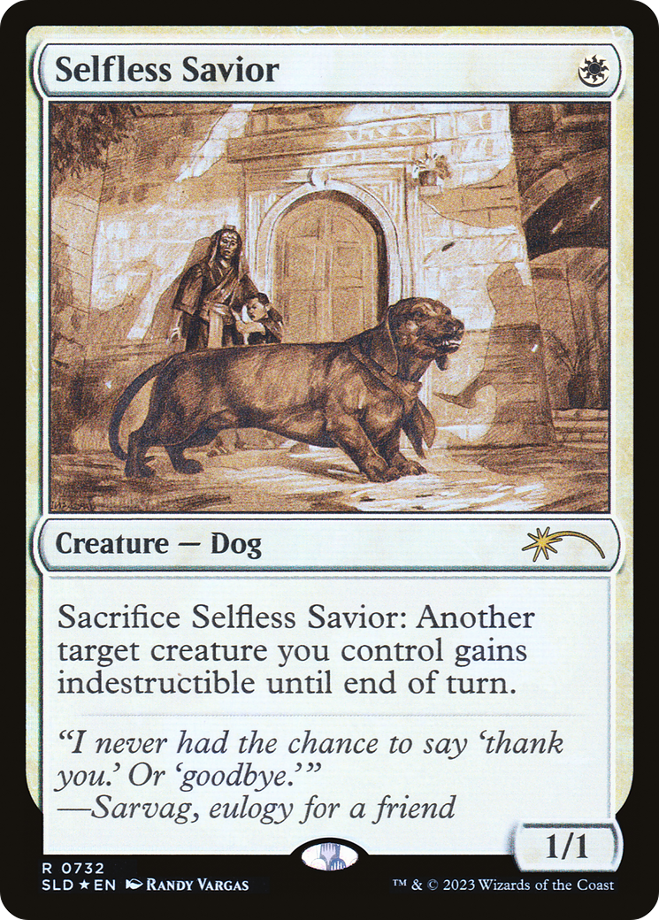 Image of Selfless Savior (Sketch Showcase) (SLD-732) - Secret Lair Drop Foil