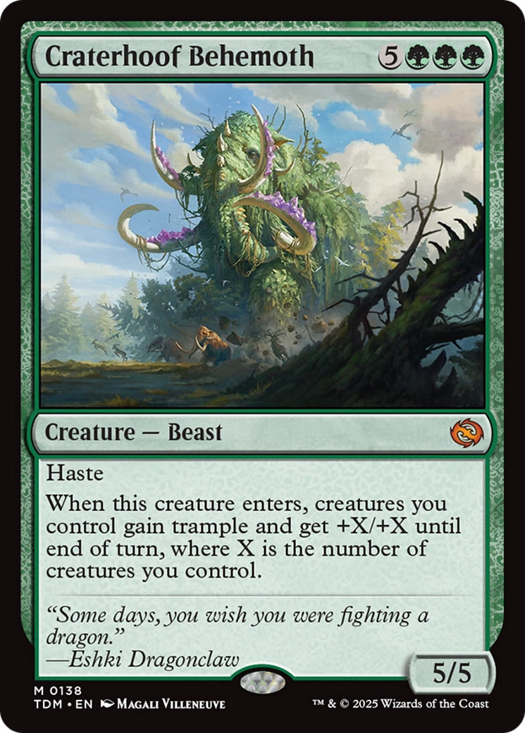 Image of Craterhoof Behemoth (TDM-138) - Tarkir: Dragonstorm