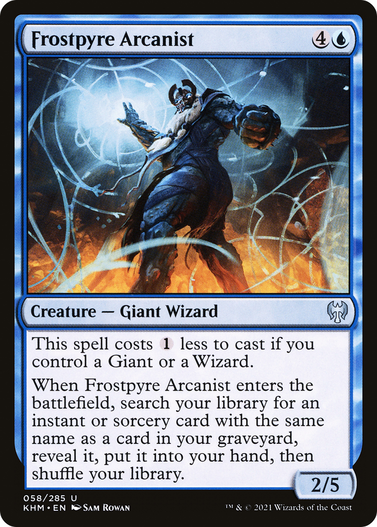 Image of Frostpyre Arcanist (KHM-058) - Kaldheim Foil