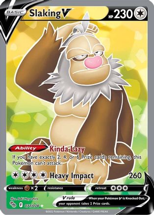 Image of Slaking V (Full Art) 077/078  - Holofoil Pokemon GO - Ultra Rare