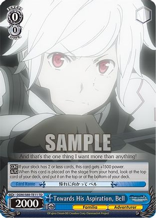 Image of Towards His Aspiration, Bell (DDM/S88-TE11 TD) - Is it Wrong to Try to Pick Up Girls in a Dungeon?