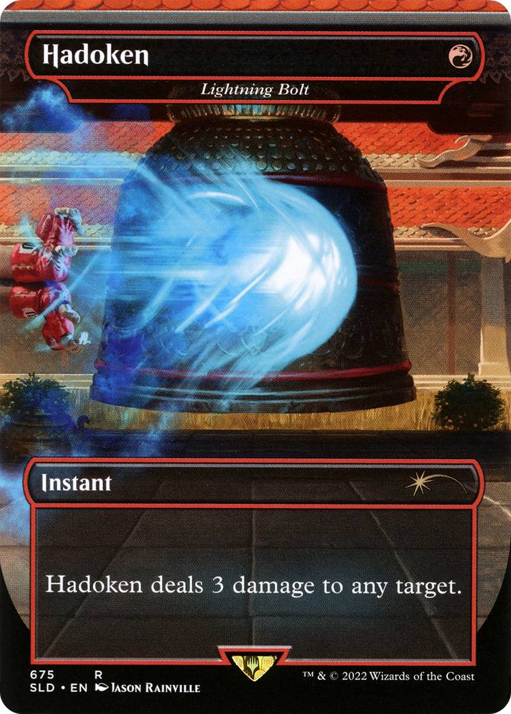 Image of Hadoken - Lightning Bolt (SLD-675) - Secret Lair Drop / Hadoken (Borderless) Foil