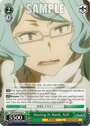 Image of Having It Hard, Asfi (DDM/S88-E042 C) - Is it Wrong to Try to Pick Up Girls in a Dungeon?