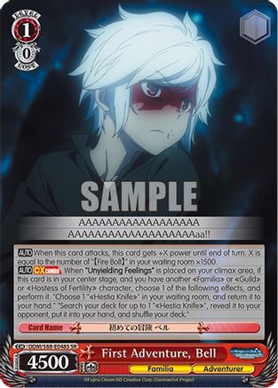 Image of First Adventure, Bell (SR) (DDM/S88-E048S SR) - Is it Wrong to Try to Pick Up Girls in a Dungeon?