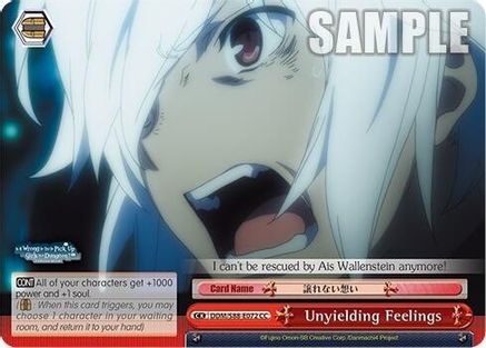 Image of Unyielding Feelings (DDM/S88-E072 CC) - Is it Wrong to Try to Pick Up Girls in a Dungeon?