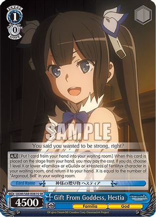 Image of Gift From Goddess, Hestia (SR) (DDM/S88-E081S SR) - Is it Wrong to Try to Pick Up Girls in a Dungeon?