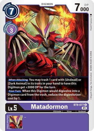Image of Matadormon (BT9-077) - X Record