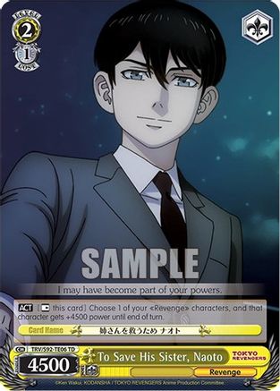 Image of To Save His Sister, Naoto (TRV/S92-TE06 TD) - Tokyo Revengers