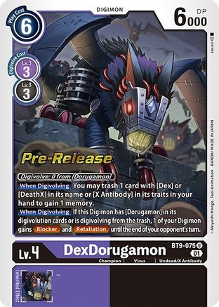 Image of DexDorugamon (BT9-075) - X Record Pre-Release Cards Foil