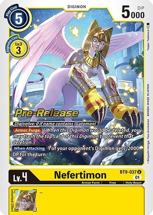 Image of Nefertimon (BT9-037) - X Record Pre-Release Cards Foil