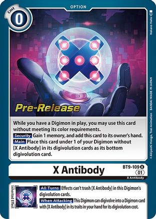 Image of X Antibody (BT9-109) - X Record Pre-Release Cards Foil